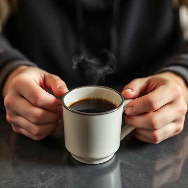Steaming cup of Organo Ganoderma coffee – smooth and low acid